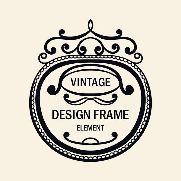 Vintage luxury black ornamental frame. Template for design. Vector illustration — Stock Vector