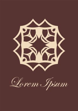 Vintage süs amblemi. Lüks zarif süsleme. Logo gelişti. Broşür için öğe. Tasarım şablonu. Vektör çizim