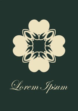 Retro süs logo. Süslü amblemi gelişti. Lüks zarif süsleme. Vintage öğesi. Tasarım şablonu. Vektör çizim