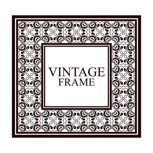 Vintage ornamental frame. Luxury elegant ornament. Flourished border. Element for brochures. Template for design. Vector illustration — Stock Vector