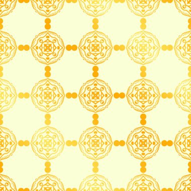 Vintage süs altın seamless modeli. Lüks zarif süsleme gelişti. Tasarım şablonu. Vektör çizim