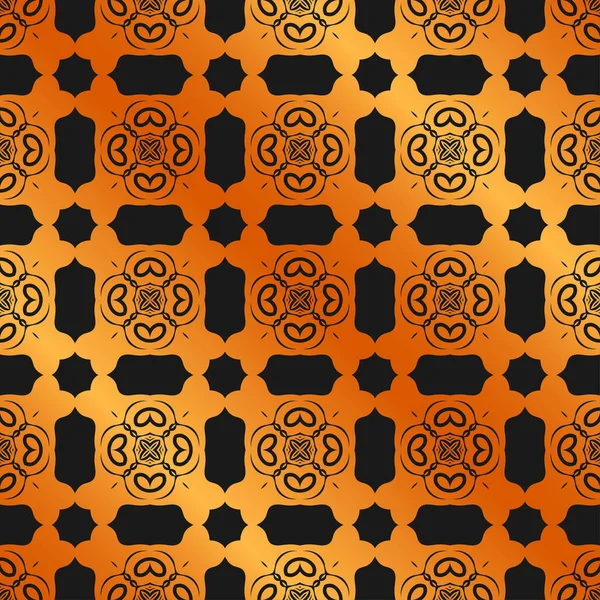 Vintage süs altın seamless modeli. Lüks zarif süsleme gelişti. Tasarım şablonu. Vektör çizim