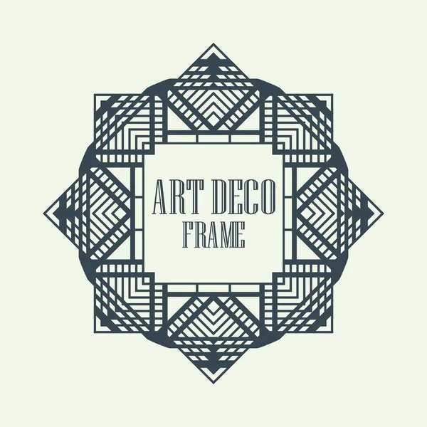 Vintage retro kenarlık ve çerçeve Art Deco tarzında. Tasarım şablonu. Vektör çizim
