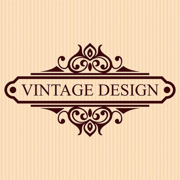 Etiqueta caligráfica vintage. Modelo de logotipo ornamentado para design de convites, cartões de saudação, banners, cartazes, cartazes, emblemas, hotel, restaurante, identidade comercial. Ilustração vetorial . —  Vetores de Stock