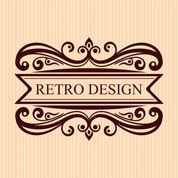 Vintage kaligrafi etiket. Davetiye, tebrik kartları, afiş, poster, posterlerini açmaları, rozetleri, otel, Restoran, iş kimlik tasarımı için süslü logo şablonu. Vektör çizim.