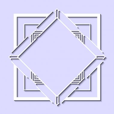 Art Deco tarzında Vintage ve retro beyaz çerçeve. Tasarım şablonu