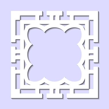 Art Deco tarzında Vintage ve retro beyaz çerçeve. Tasarım şablonu