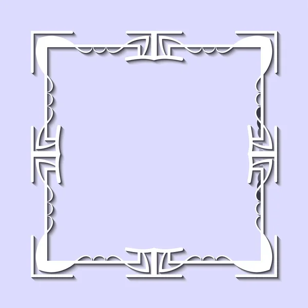 Винтажная ретро белая рамка в стиле ар-деко. Шаблон для проектирования — стоковый вектор