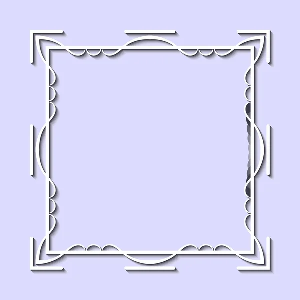 Retro weißer Rahmen im Art-Deco-Stil. Vorlage für Design — Stockvektor