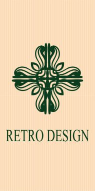 Vintage süs logo. Tasarım şablonu