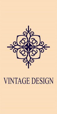 Vintage süs logo. Tasarım şablonu