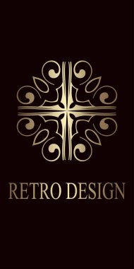 Retro süs logo. Tasarım şablonu. Vektör çizim