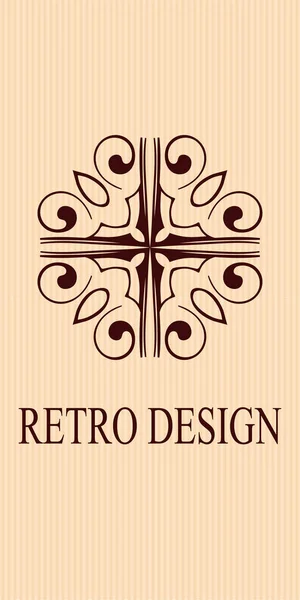 Logotipo ornamental vintage. Modelo para design —  Vetores de Stock