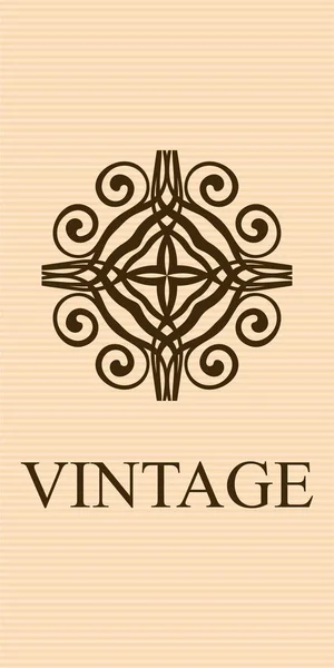 Logotipo ornamental vintage. Modelo para design —  Vetores de Stock