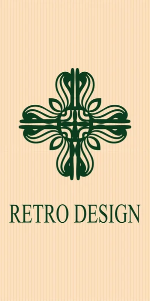 Вінтажний декоративний логотип. Шаблон для дизайну — стоковий вектор