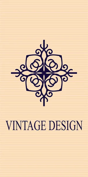 Vintage decoratieve logo. Sjabloon voor ontwerp — Stockvector