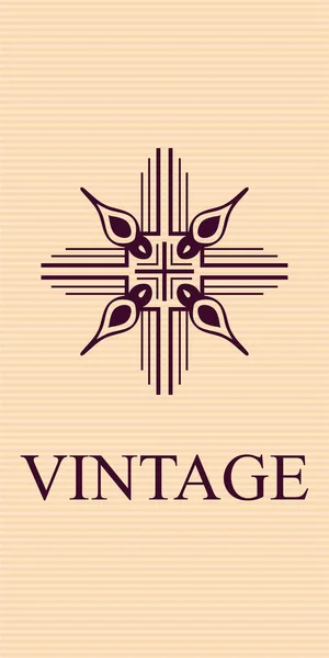 Vintage-Zierlogo. Vorlage für Design — Stockvektor