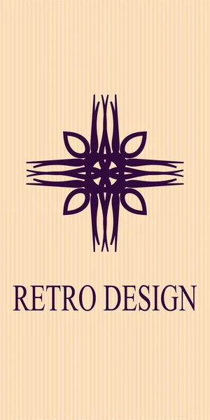 Logotipo ornamental vintage. Modelo para design —  Vetores de Stock