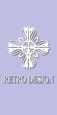 Vintage geometrik süs logo. Tasarım şablonu. Vektör çizim