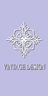 Vintage geometrik süs logo. Tasarım şablonu. Vektör çizim