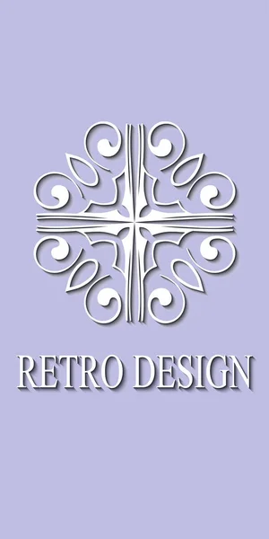 Logotipo ornamental geométrico vintage. Modelo para design. Ilustração vetorial —  Vetores de Stock