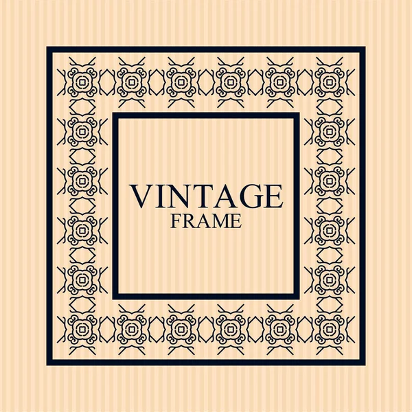 Vintage ornamental retro frame. Template for design. Vector illustration — Stock Vector