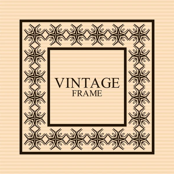 Vintage ornamental retro frame. Template for design. Vector illustration — Stock Vector