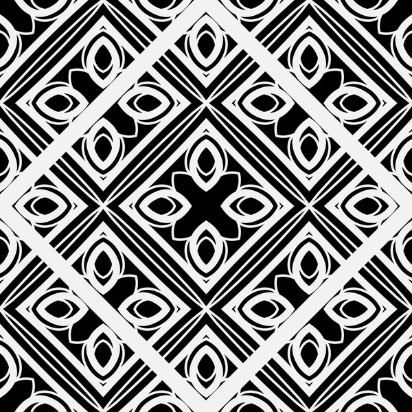 Patrón geométrico abstracto sin costura en blanco y negro. Plantilla para diseño. Ilustración vectorial — Vector de stock