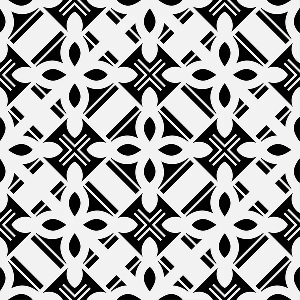 Absztrakt geometriai varrat nélküli fekete-fehér mintázat. Sablon design. Vektoros illusztráció — Stock Vector