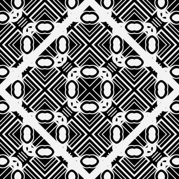 Patrón geométrico abstracto sin costura en blanco y negro. Plantilla para diseño. Ilustración vectorial — Vector de stock