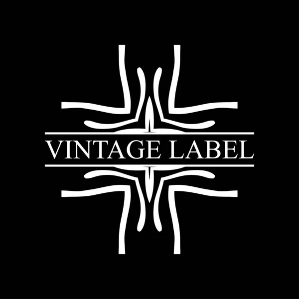 Vintage ornamental retro label. Template for design. Vector illustration — Stock Vector