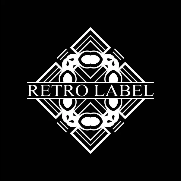 பழங்கால அலங்கார ரெட்ரோ லேபிள். வடிவமைப்பிற்கான வார்ப்புரு. வெக்டார் விளக்கம் — ஸ்டாக் வெக்டார்