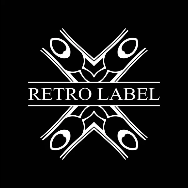 Vintage ornamental retro label. Template for design. Vector illustration — Stock Vector