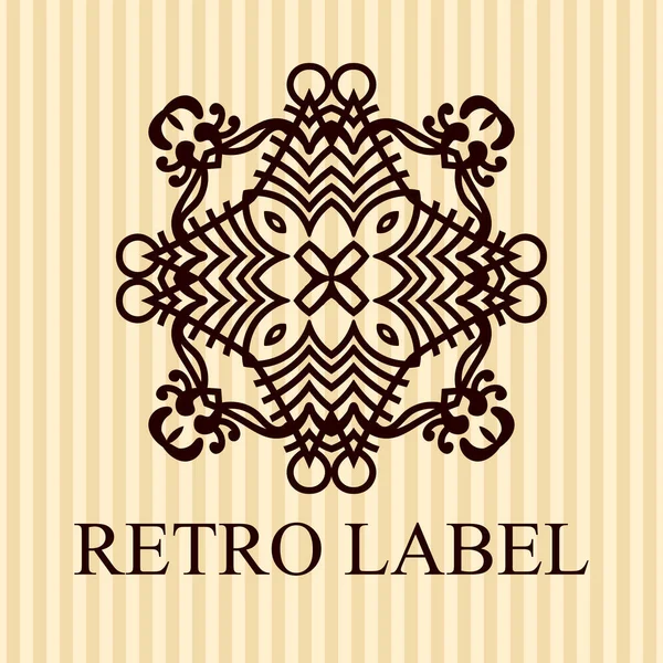 Plantilla de logotipo ornamental vintage con texto. Ilustración vectorial — Archivo Imágenes Vectoriales