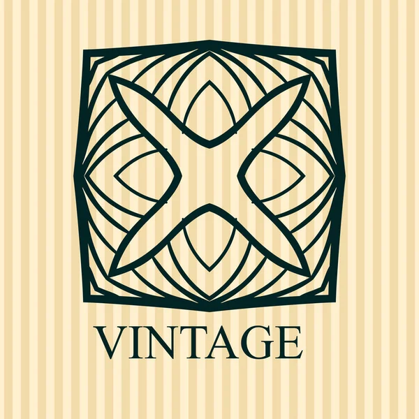 Vintage ozdobné logo šablona s textem. Vektorové ilustrace — Stockový vektor