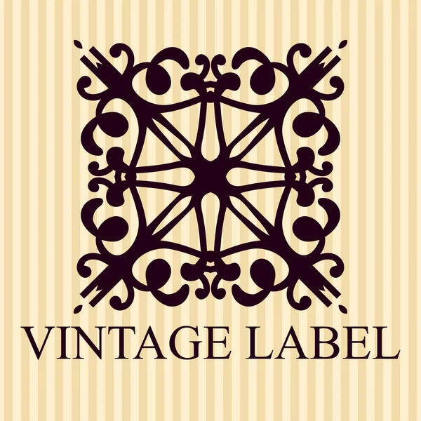 Modèle de logo ornemental vintage avec texte. Illustration vectorielle — Image vectorielle