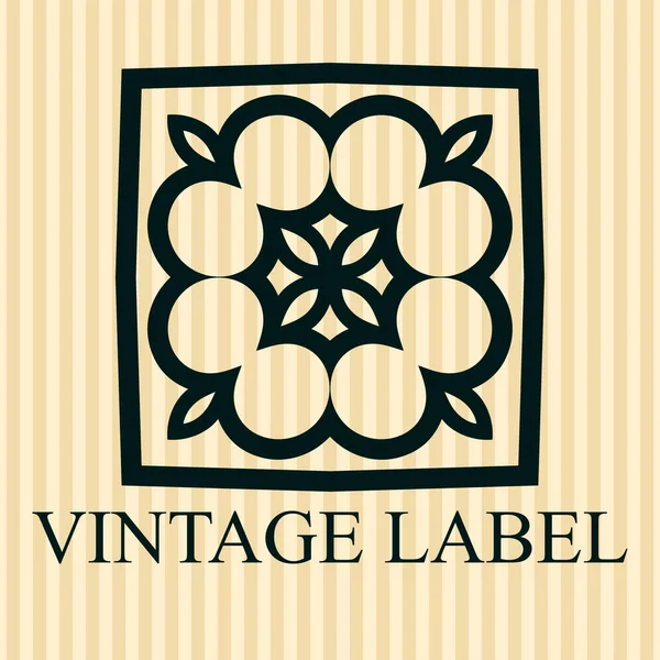 Mal for Vintage ornamental logo med tekst. Vektorillustrasjon – stockvektor