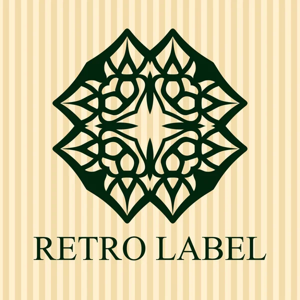 Plantilla de logotipo ornamental vintage con texto. Ilustración vectorial — Vector de stock