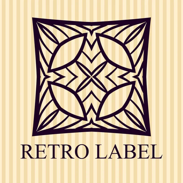 Vintage ornamental Logo-Vorlage mit Text. Vektorillustration — Stockvektor