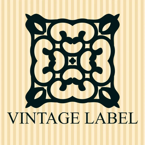 Vintage ornamental Logo-Vorlage mit Text. Vektorillustration — Stockvektor