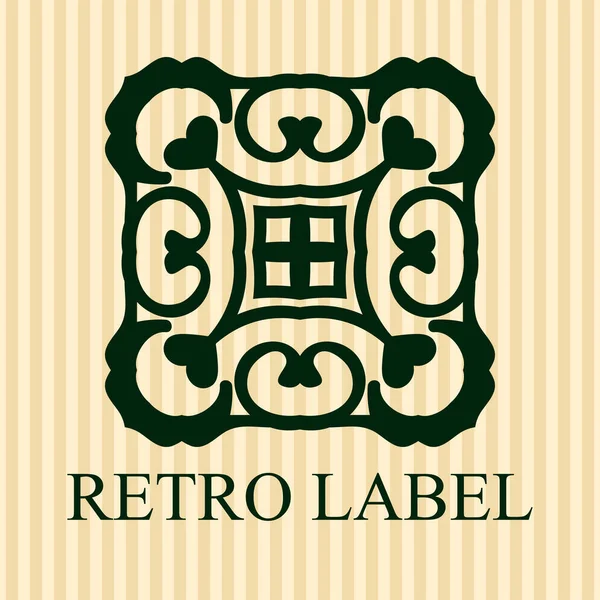 Plantilla de logotipo ornamental vintage con texto. Ilustración vectorial — Archivo Imágenes Vectoriales