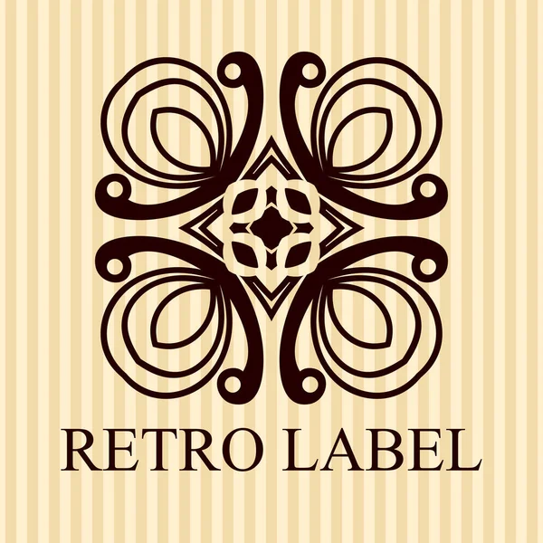 Plantilla de logotipo ornamental vintage con texto. Ilustración vectorial — Vector de stock