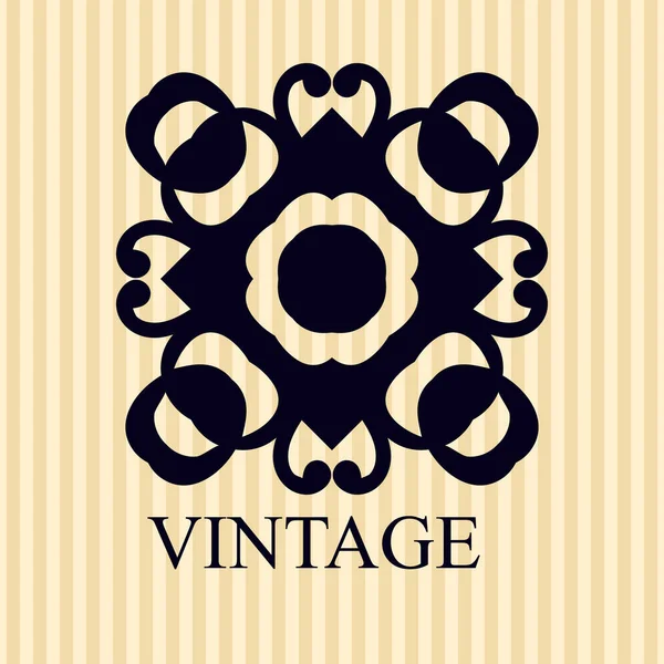 Plantilla de logotipo ornamental vintage con texto. Ilustración vectorial — Vector de stock