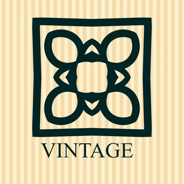 本文のヴィンテージ装飾用ロゴのテンプレート。ベクトル図 — ストックベクタ