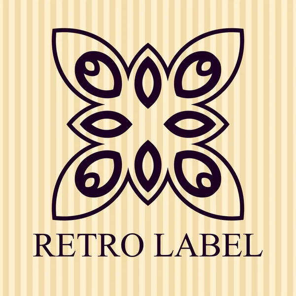 Vintage ornamental Logo-Vorlage mit Text. Vektorillustration — Stockvektor