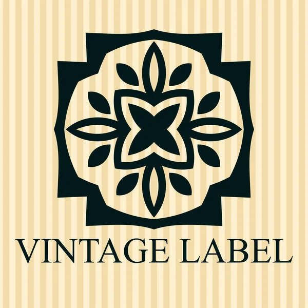 Vintage decoratieve logo sjabloon met tekst. Vectorillustratie — Stockvector