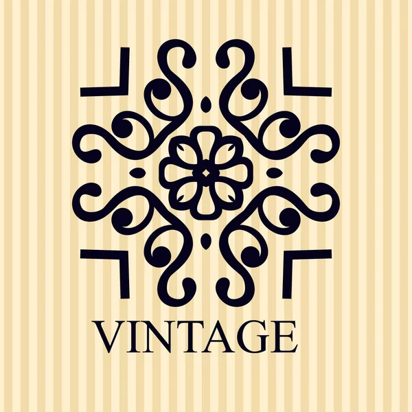 Vintage ornamental Logo-Vorlage mit Text. Vektorillustration — Stockvektor