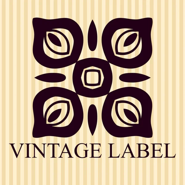 Vintage ornamental logo template with text. Vector illustration — Stock Vector