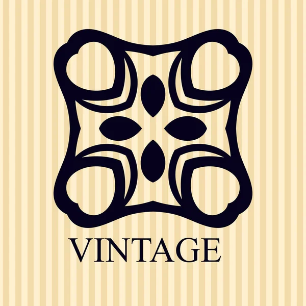 Vintage διακοσμητικό λογότυπο προτύπου με το κείμενο. Εικονογράφηση διάνυσμα — Διανυσματικό Αρχείο