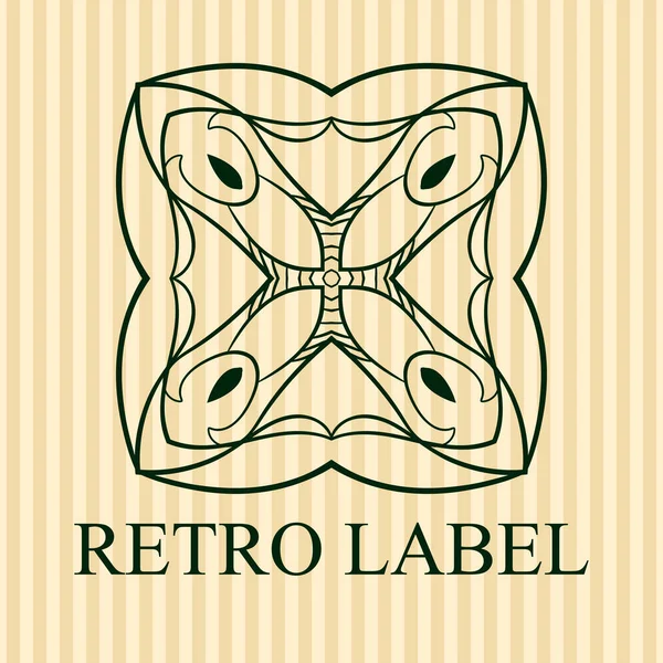 Plantilla de logotipo ornamental vintage con texto. Ilustración vectorial — Vector de stock